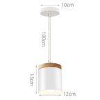 White Industrial LED E27 Pendant Light for Modern Home Kitchen Decor