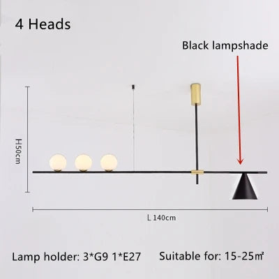 Glass Magic Bean Pendant Light for Modern Living Room Bedroom Kitchen Decor