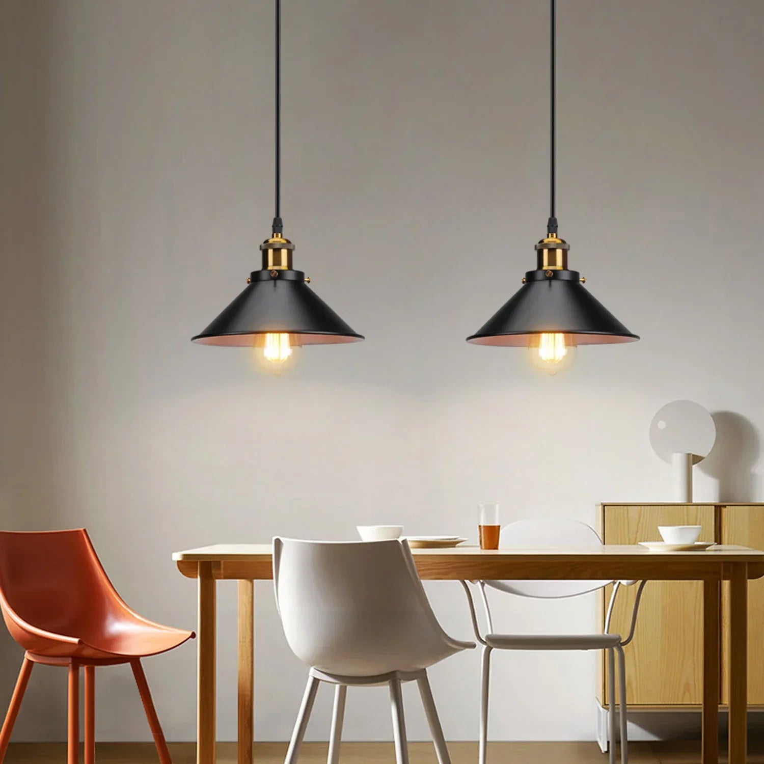 Retro Industrial Pendant Ceiling Lamp E27 LED Chandelier Loft Light for Home Living Room
