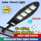 Solar Outdoor Street Light: 3 Modes, Motion Sensor, Remote Control - Waterproof Design