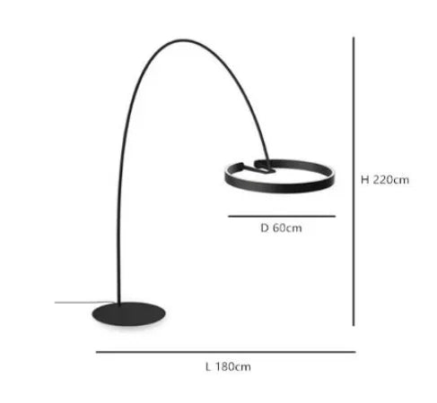 Nordic Ring LED Floor Lamp - Modern Loft Standing Light for Home Decor