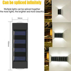 Solar Wall Lamp: Outdoor Waterproof Up/Down Lighting for Garden, Street, Landscape, Balcony