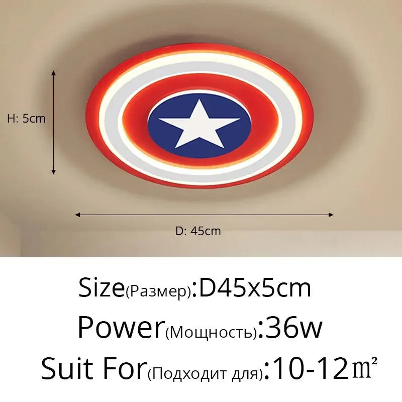 Kids LED Cartoon Ceiling Light | Boys Girls Bedroom Decor Lamps