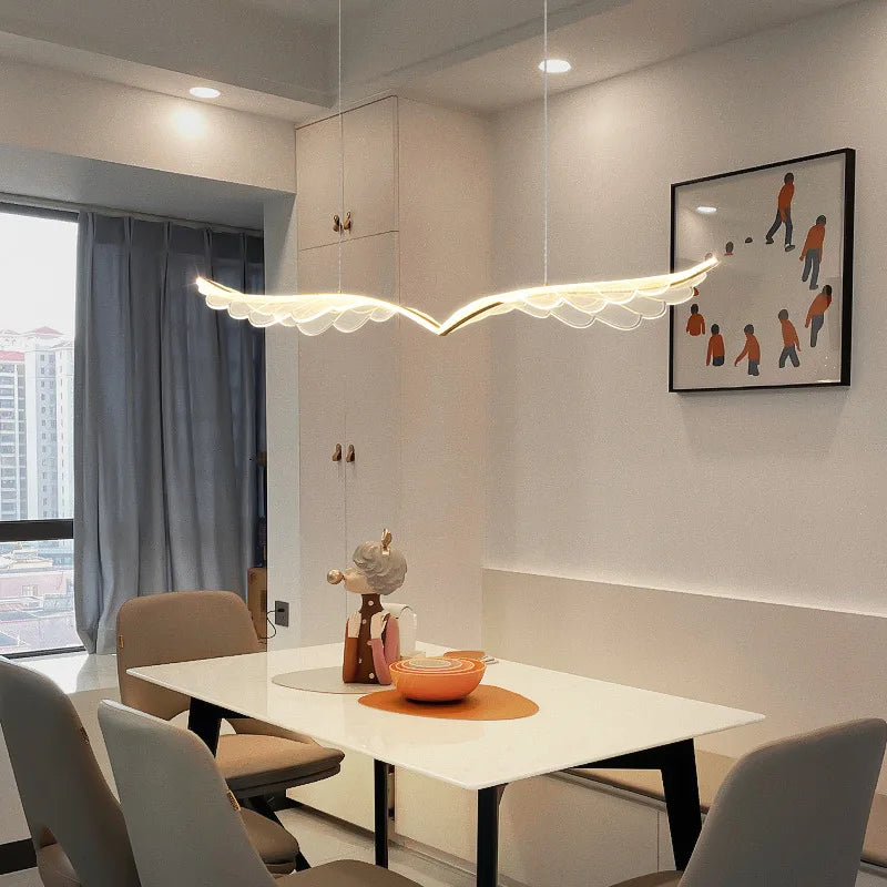 Winged LED Chandelier: Modern Acrylic Pendant Light for Home, Bar, Restaurant