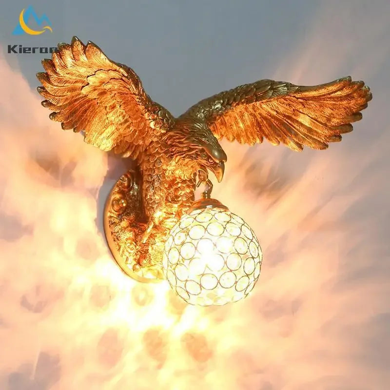 Eagle Crystal LED Wall Lamp for Nordic Modern Style Bedrooms & Living Rooms
