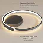 Circle LED Ceiling Lamp | Minimalist Round Iron Dimmable Bedroom Light Fixtures