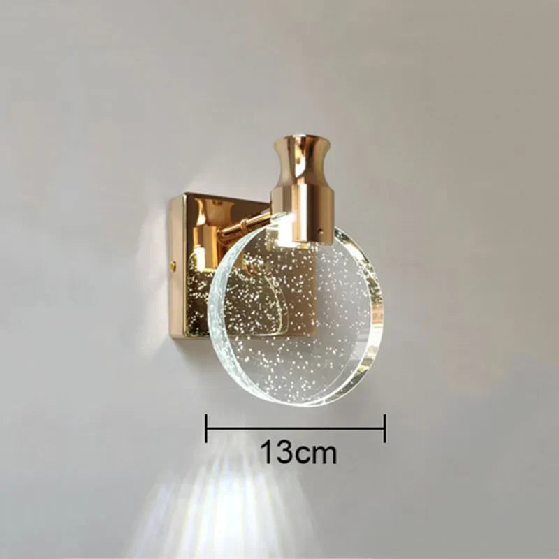 Crystal Bubble Wall Lamp: Modern Luxury Lighting for Bedroom, Living Room, and Aisle