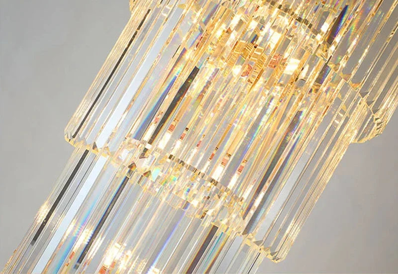 Crystal LED Pendant Chandelier for Modern Home Decor.