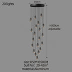 Modern LED Mini Chandelier for Penthouse Villa Kitchen Living Room & Staircase