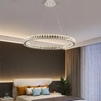 Round Crystal Ceiling Chandelier for Kitchen Dining Room LED Lighting Fixtures