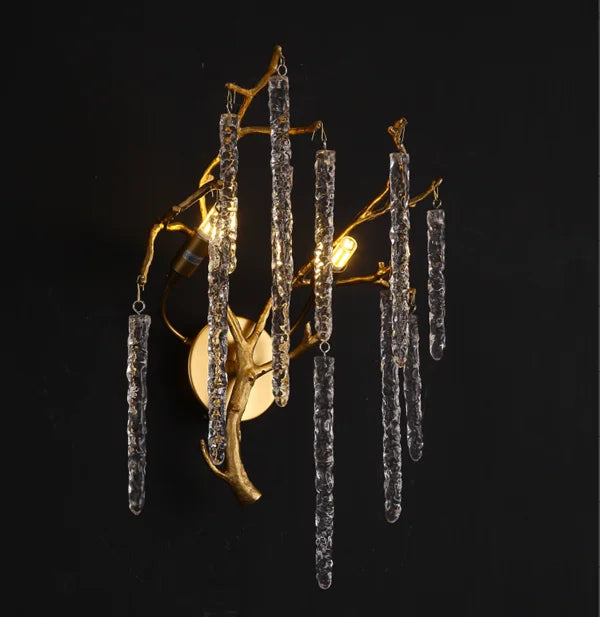 Crystal LED Wall Light Sconces for Living Room Bedroom, Modern Interior Wall Lamp
