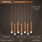 Modern Wood Chandelier Pendant for Dining Room, Living Room, Bedroom