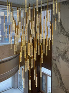 Large Luxury Crystal LED Chandelier for Living Room - Custom Hanging Lamps