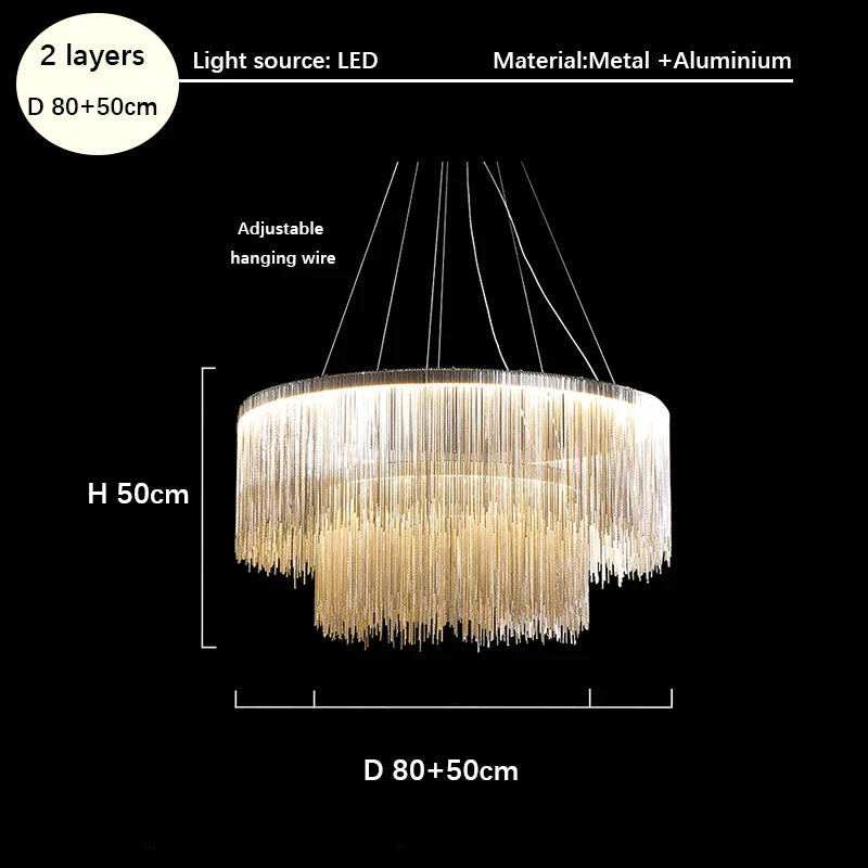 Tassel Chandeliers: Luxury Lighting for Home, Restaurant, and Hotel Settings