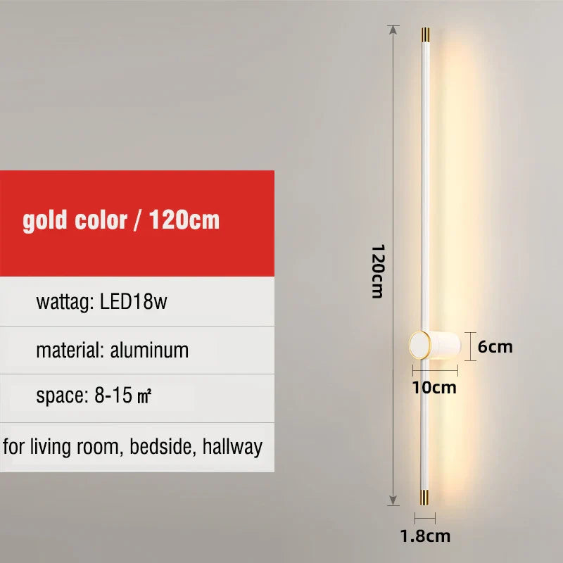 Rotatable Long Wall Sconces for Indoor Living Room Hallway Bathroom Decor