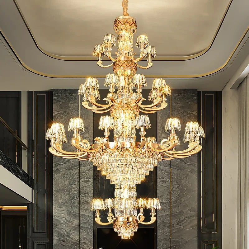 Crystal Luxury Chandelier: Elegant European Atmosphere Lighting for Living Room, Bedroom, and Restaurant