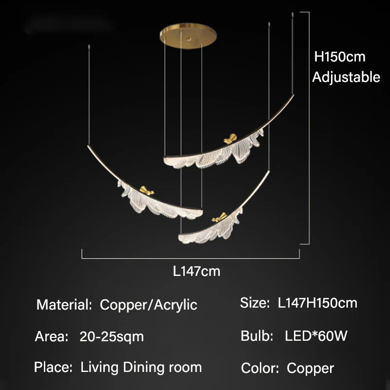 Modern Design Ceiling Chandelier for Living Dining Bedroom - Stylish Indoor Decor Lighting