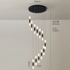 Luxury Crystal LED Stair Chandelier - Modern, Large Hanging Fixture for Staircase Lighting