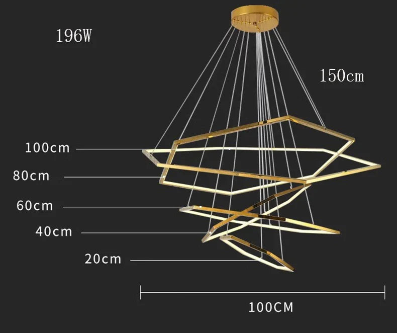 Modern LED Chandelier Ceiling Lamp Pendant Lights Indoor Decorative Lighting