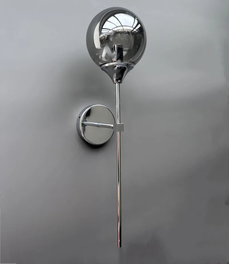 Golden Glass Ball Wall Lamp: Modern Nordic Style Bedside & Living Room Lighting