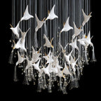 Modern Glass Ceiling Chandelier for Living Room, Hotel, Villa, and Duplex Building