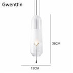 Glass Pendant Lights for Dining Room Bedroom, LED Industrial Hanging Lamp, Modern Home Decor