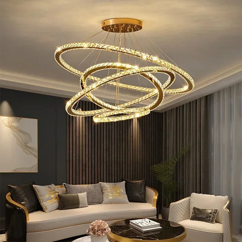 Crystal Ceiling Pendant Light Chandelier Modern Living Room Bedroom Decor