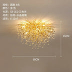 Luxury Crystal LED Chandelier: Modern Nordic Gold/Silver Ceiling Lamp for Home Decor