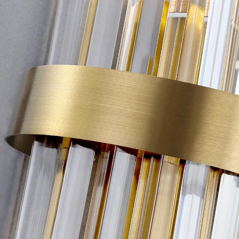 Gold Crystal Bracket Light: Stylish Lighting Fixtures for Home Wall Decor