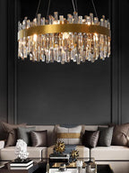Crystal LED Pendant Light Chandelier for Living Dining Bedroom Luxe Decor
