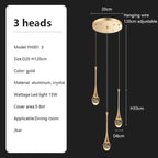 Crystal Chandelier: Modern LED Pendant Light for Villa Living Room and Attic