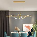 Modern Curved Dining Table Pendant Lamp LED Suspension Lighting