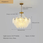 Feather Pendant Chandelier for Luxe Ceiling Decor in French Loft Style
