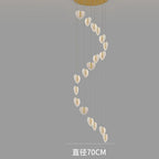 Love Chandelier: Luxury Crystal Gold Lighting for Staircase & Living Room