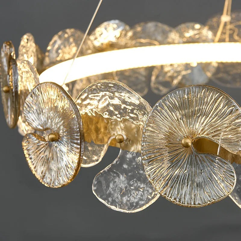 Lotus Leaf LED Chandeliers: Modern Lighting Fixtures for Living Room, Bedroom, Dining Table