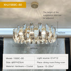 Crystal LED Chandelier for High-end Living Spaces