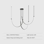 Nordic Minimalist Ceiling Chandelier for Dining Room Living Room