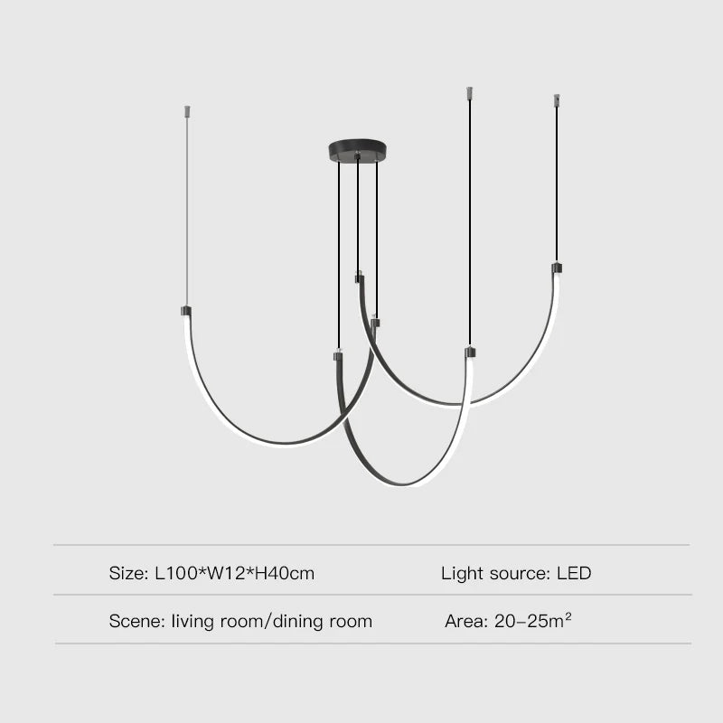 Nordic Minimalist Ceiling Chandelier for Dining Room Living Room