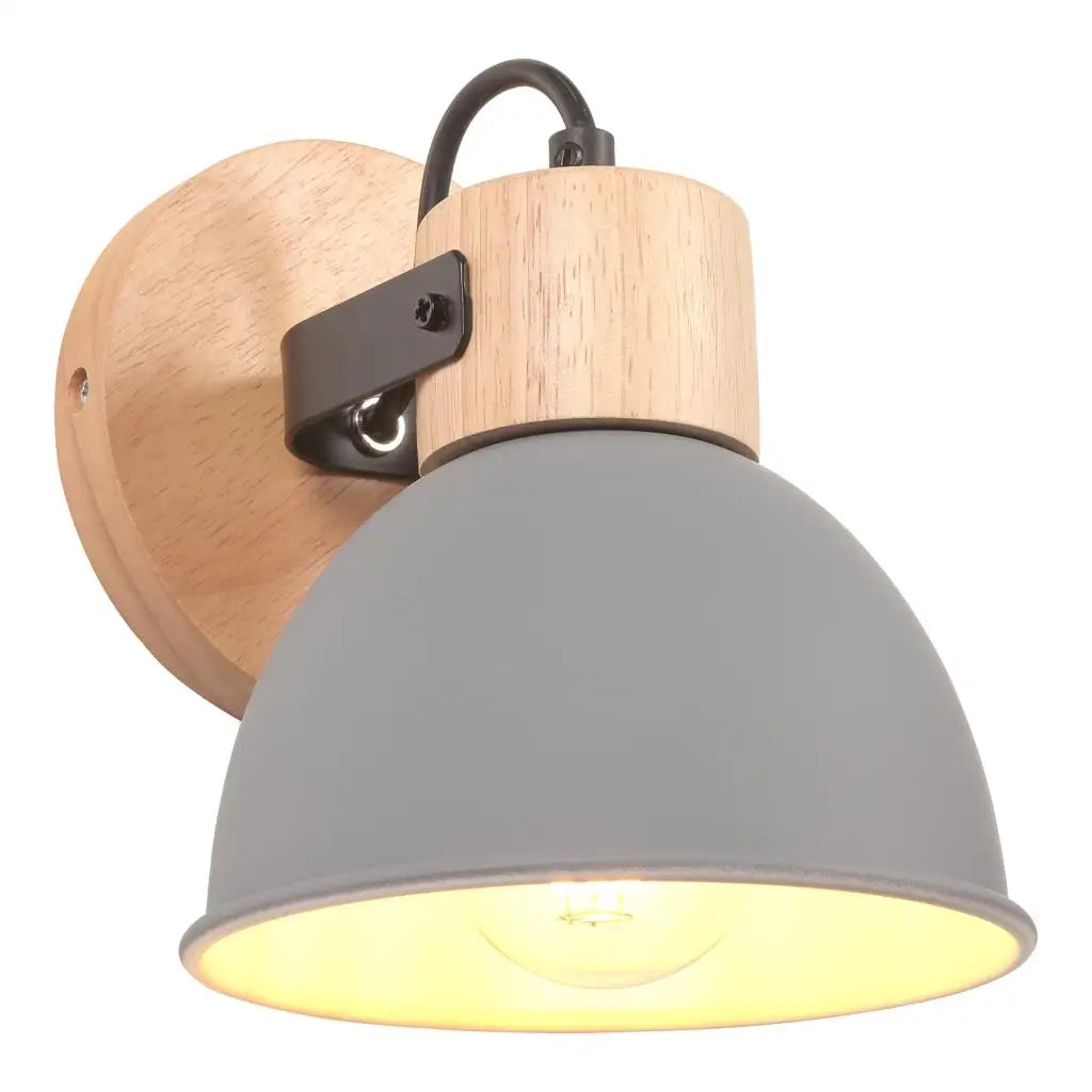 Nordic Wooden Wall Light Industrial Wall Sconce for Bedroom Reading