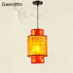 Sheepskin Pendant Lights: Retro Chinese Style Luminarias for Home Decor