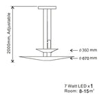 Modern LED Saucer Pendant Lamp for Dining Table and Bar