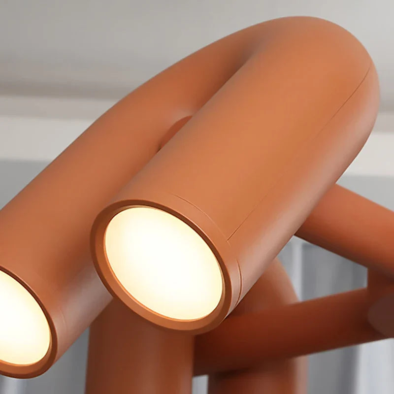 U-shaped Iron Chandelier Modern Minimalist LED Lighting for Home and Restaurant