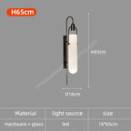 Glass LED Wall Lamp: Modern Interior Lighting for Bedroom, Corridor & Indoor Spaces