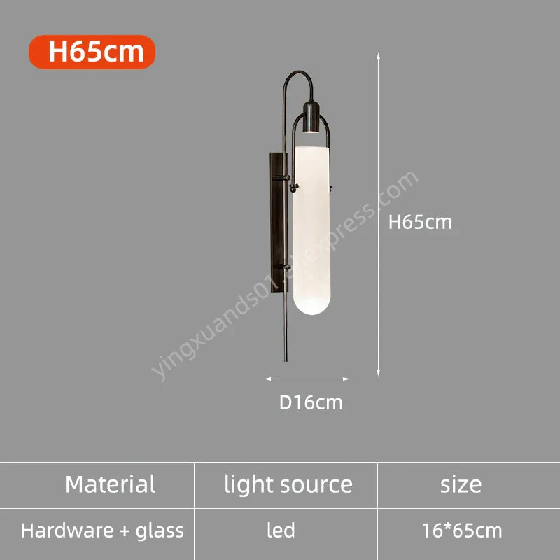 Glass LED Wall Lamp: Modern Interior Lighting for Bedroom, Corridor & Indoor Spaces