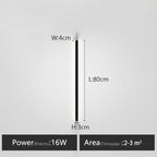 Bedroom Wall Lamp: Nordic Strip Light, Minimalist Design, Black Background, Decorative Luminaires