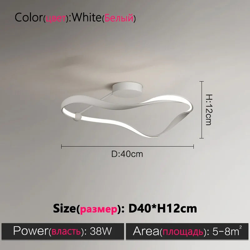 Modern Minimalist LED Ceiling Lamp for Bedroom and Book Room