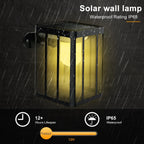 Solar Motion Sensor Wall Lights: 3 Lighting Mode, Waterproof Security Lamp