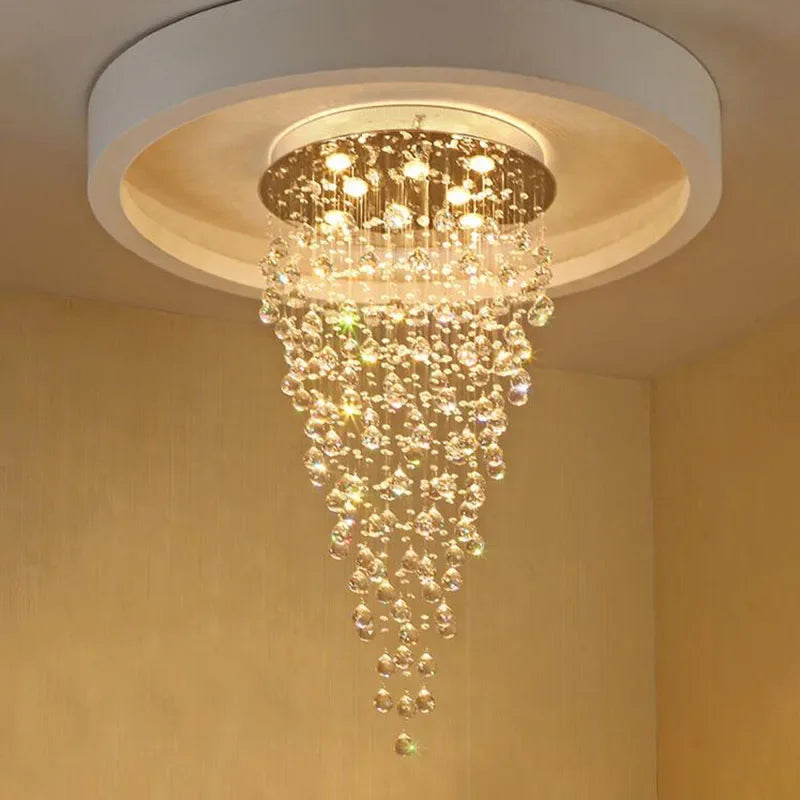 Modern Crystal Chandelier with LED Lights