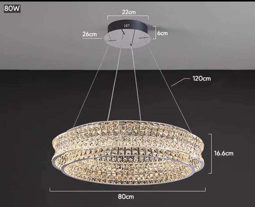 K9 Crystal Luxury Chandelier for Restaurant Bar Hotel LED Lamps