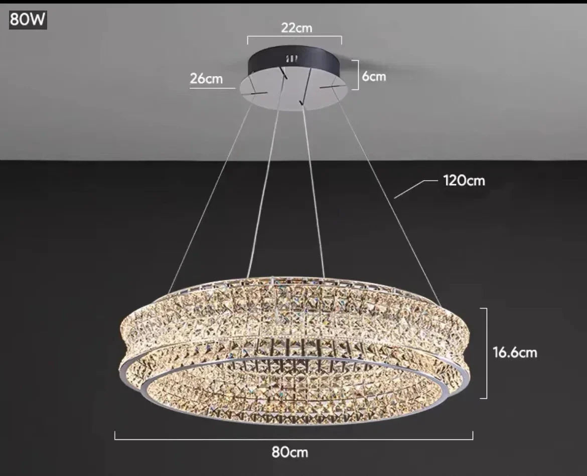K9 Crystal Luxury Chandelier for Restaurant Bar Hotel LED Lamps